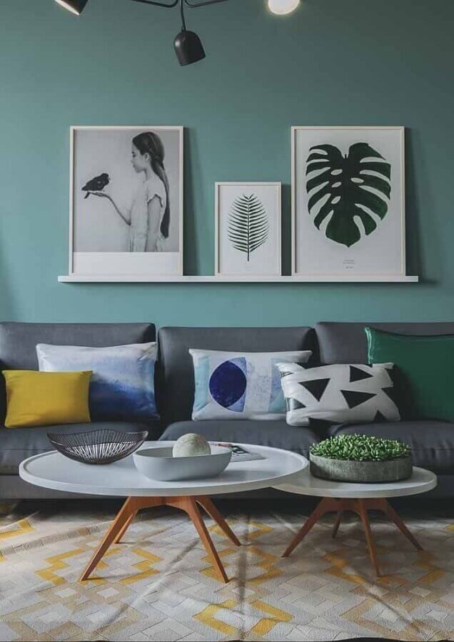 Psicologia das Cores - sala de estar com tinta verde